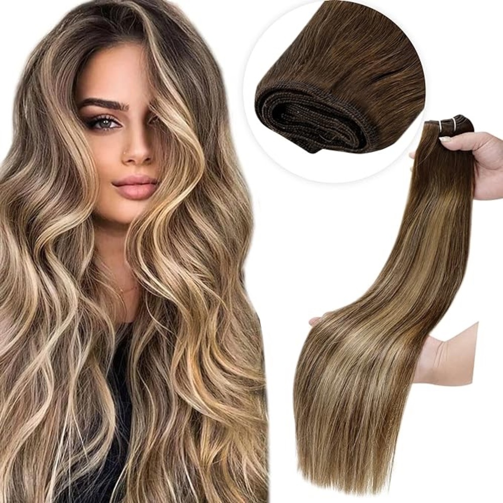 Human hair 120g 24” sew in hair extensions weft- color #4/27/4